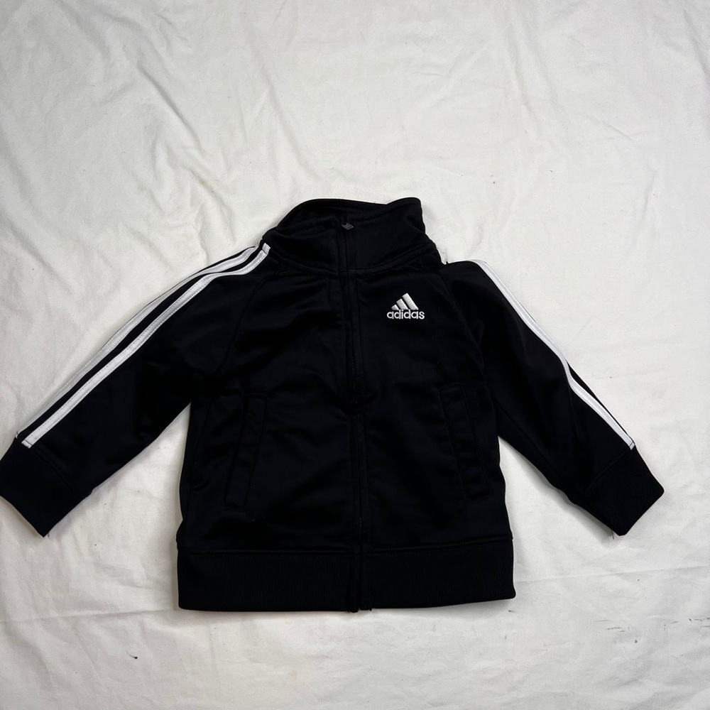 Adidas Sweater Baby 12 Months Black Full Zip Sweatshirt Kids 12M A020724